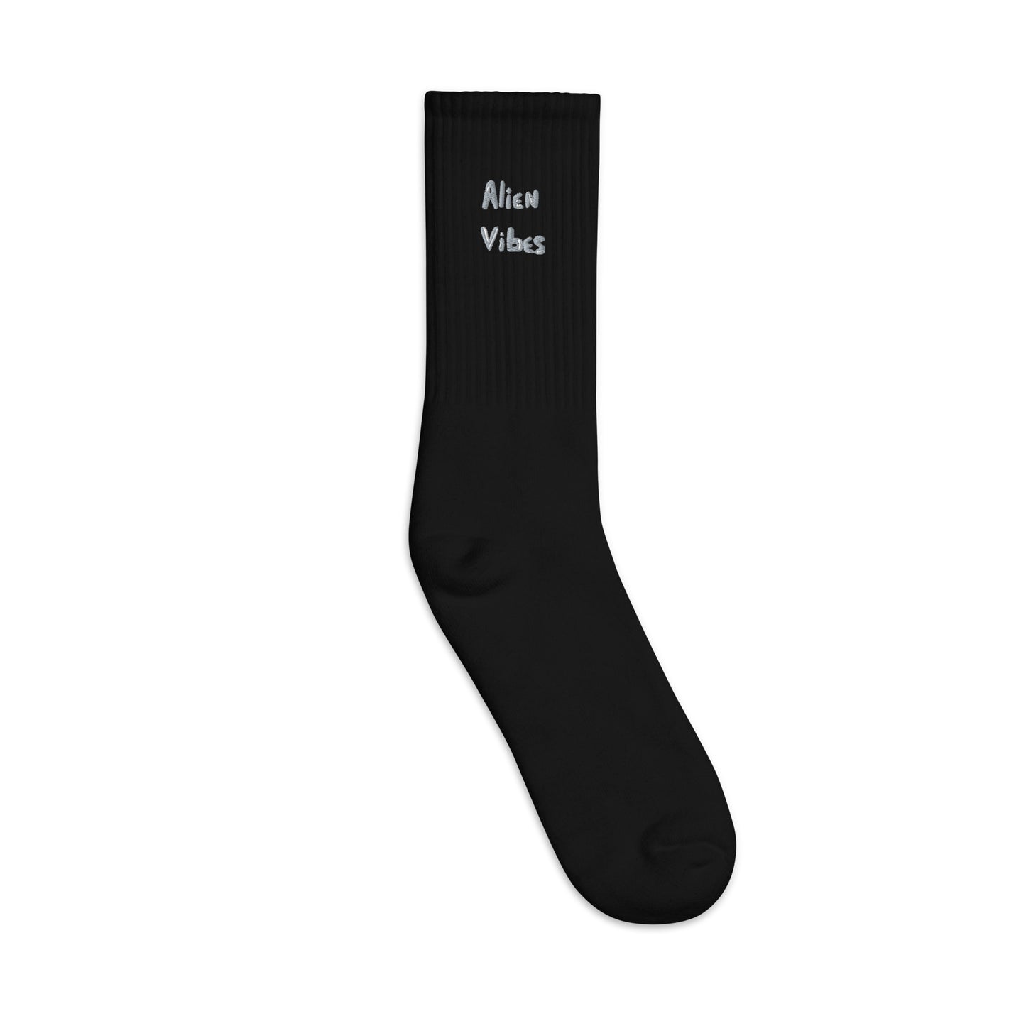 Embroidered Alien VIbes socks