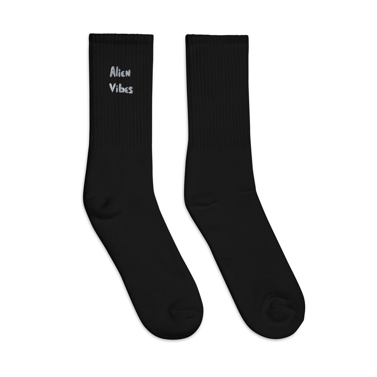 Embroidered Alien VIbes socks
