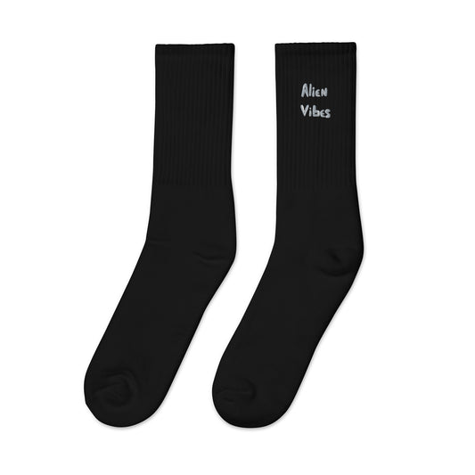 Embroidered Alien VIbes socks